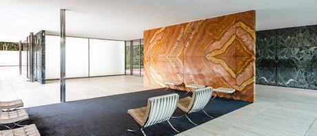 Barcelona Pavillonen - 1929 - Ludwig Mies van der Rohe -modernismen - Barcelona - Barcelona stolen - knoll - marmor - onyx