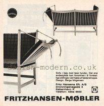 Snedkerlaugets udstilling - 1945 - Børge Mogensen - tremmesofa - 1789 - tremmesofaen - Fredericia furniture - fritz hansen